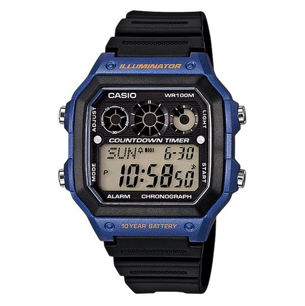 Original CASIO square mens digital watch, AE-1300WH-2AV, AE1300WH-2AV, casio AE-1300WH-2AV