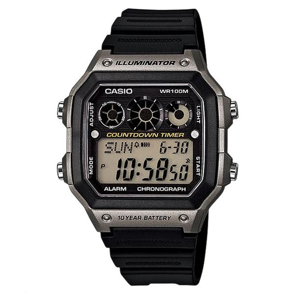 Original CASIO square mens digital watch,  CASIO  AE-1300WH-8AV , AE1300WH-8AV