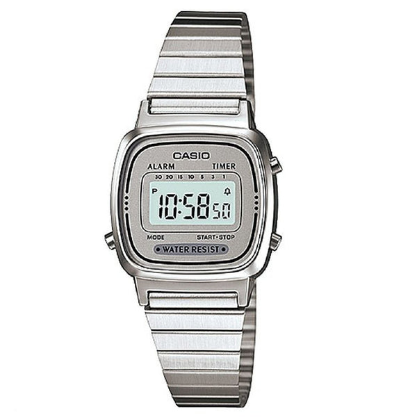 LA670WA-7DF,  Authentic CASIO women's watches, stainless steel, digital, and water resistance