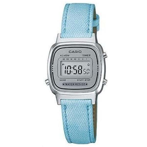 LA670WL-2ADF, Authentic CASIO women's watches, stainless steel, digital, and water resistance