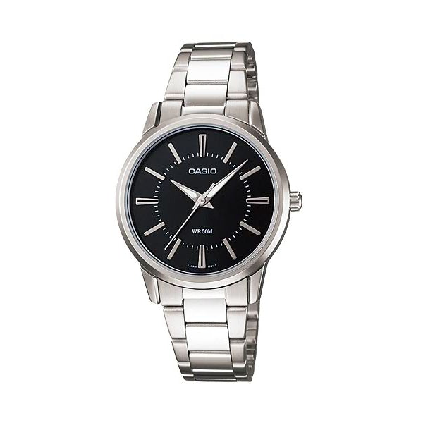 LTP-1303D-1AV | Authentic CASIO women's, stainless steel, black dial casio watch