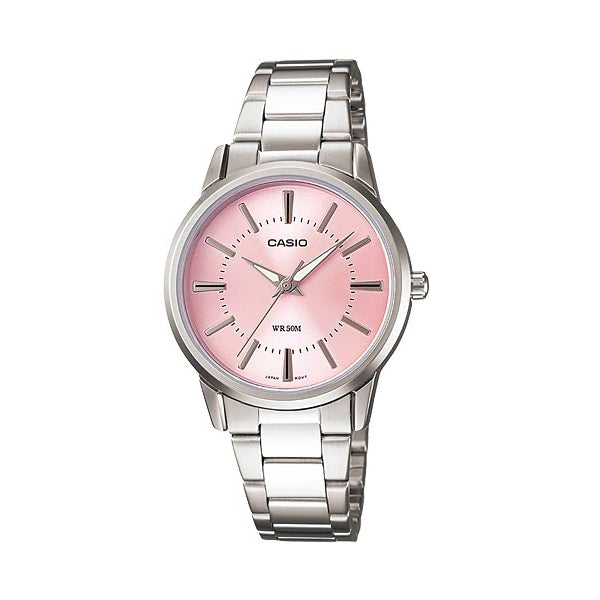 LTP-1303D-4AV | Authentic CASIO women's, stainless steel, pink dial casio watch