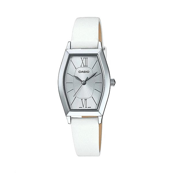 Original CASIO watch, Genuine leather watch, Qatar online store , white leather watch, womens watch