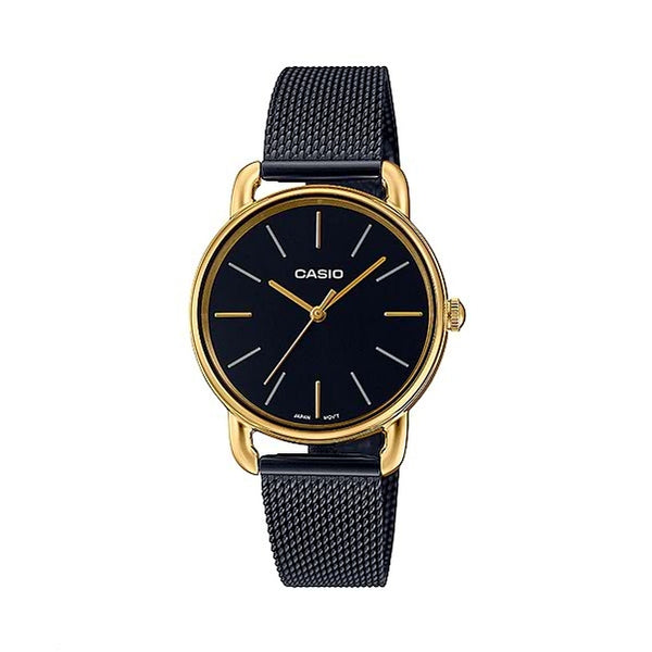 Authentic CASIO, black metal watch, water resistance watch, black watch