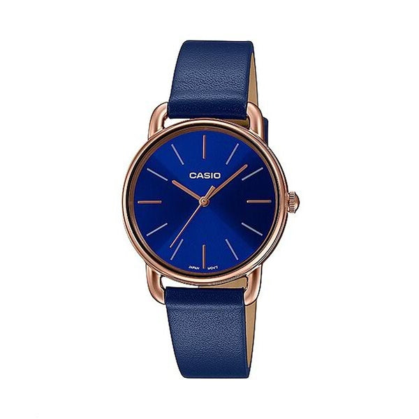 LTP-E412PL-2A Original CASIO womens genuine leather blue watch