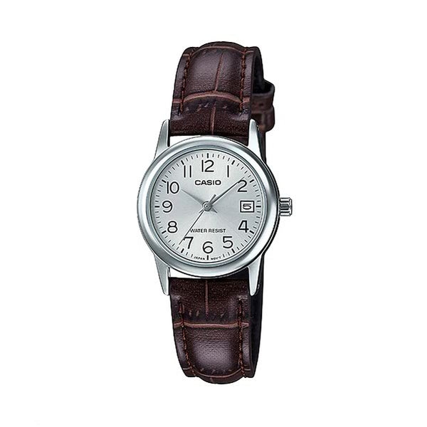 CASIO LTP-V002L-7B2, womens leather strap watch
