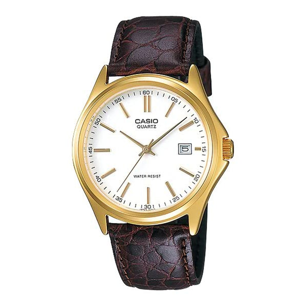    MTP-1183Q-7A | Authentic CASIO leather strap, stainless steel cashing and water resistance 