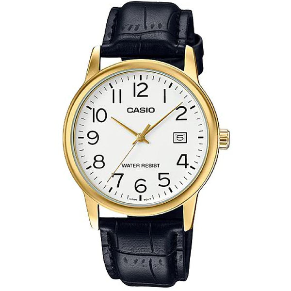 MTP-V002L-7B2 | Authentic CASIO Men's Watch, Leather Strap, and Water Resistance
