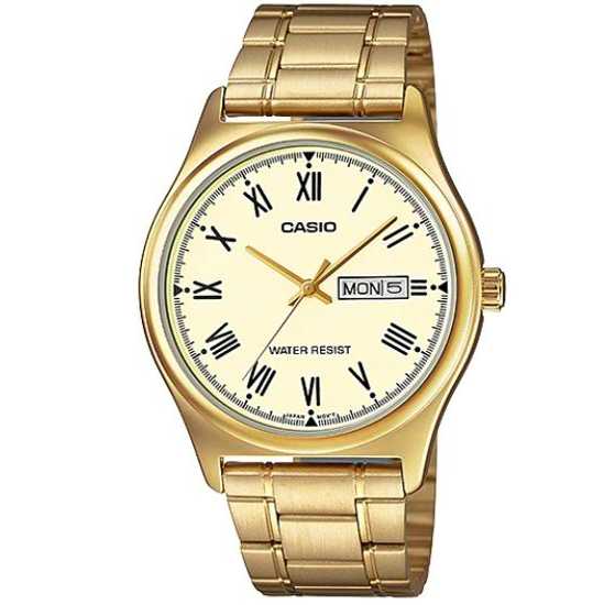  MTP-V006G-9B CASIO Mens Gold Watches