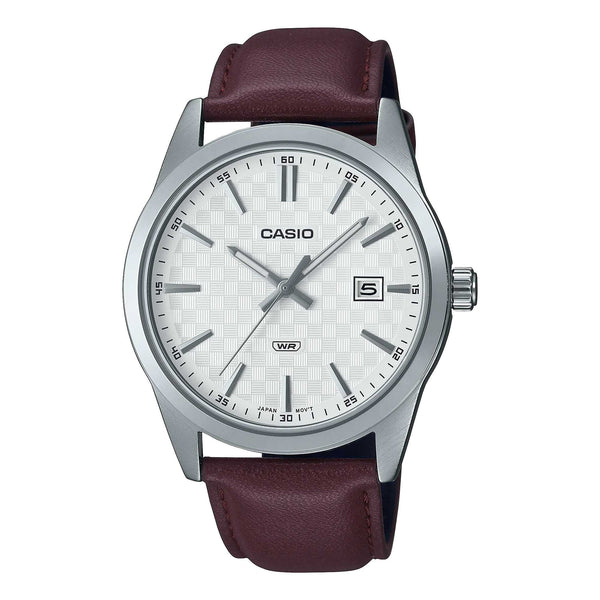 CASIO mens laether strap MTP-VD03L-5AUDF | Authentic CASIO Products Supplier in Qatar
