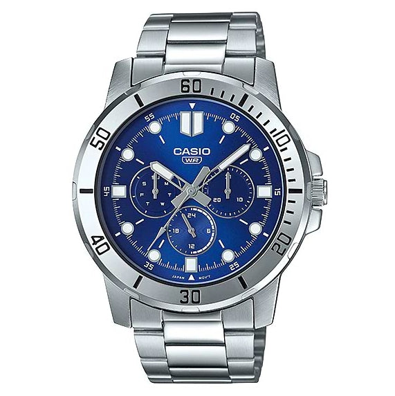    MTP-VD300D-2E Genuine CASIO men's chronograph watch.
